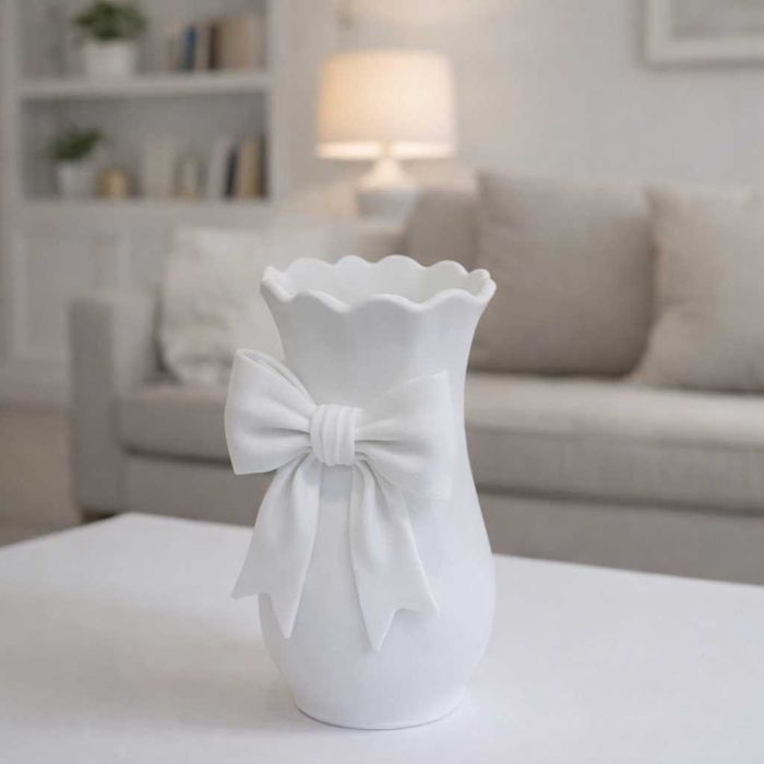 Dekoracyjny wazon z kokardą - różne kolory