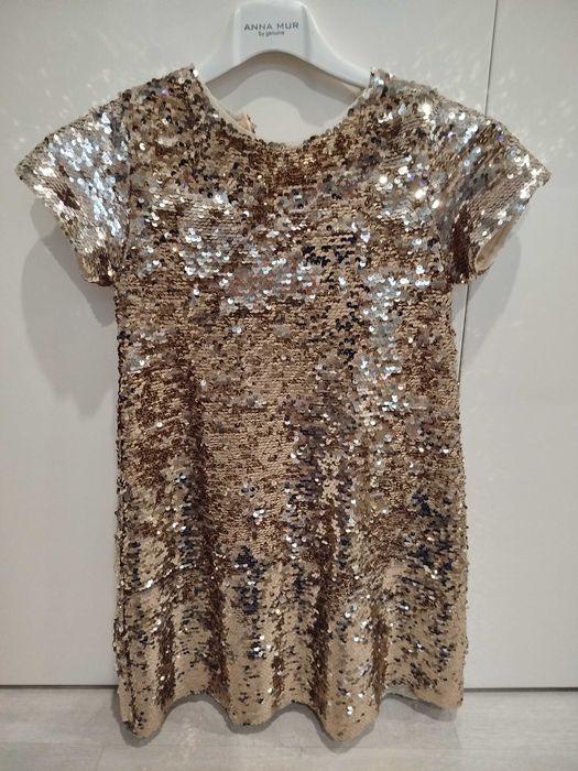 Vestido lantejoulas 8 anos como novo