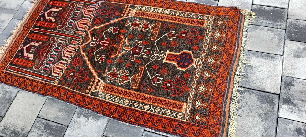Unikatowy Afgański Dywan BALUCH 141x76 cm – Drzewo Życia | Wełna