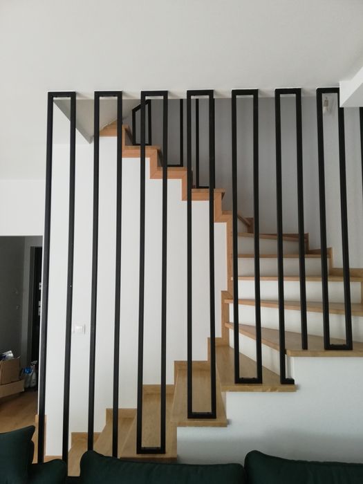 Schody dębowe na beton