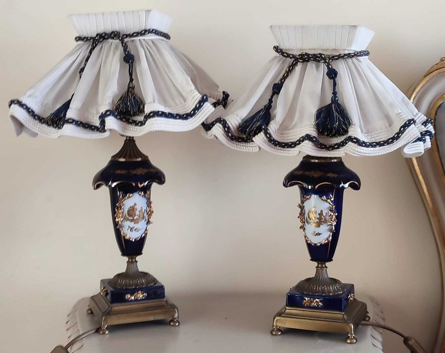 2 Candeeiros em porcelana de Limoges