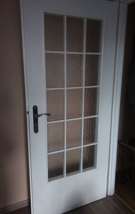 * Drzwi pokojowe – białe – przeszklone - 80 – lewe *