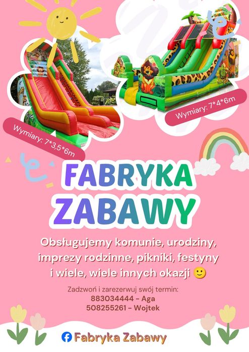 Dmuchaniec na wynajem wolne terminy Nowość