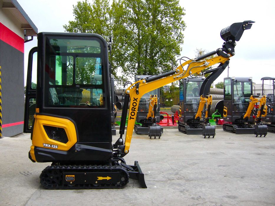 Minikoparka TOROX TRX-12S 1.2T 3Łyżki Kciuk Szybkozł. traktorkiagropl
