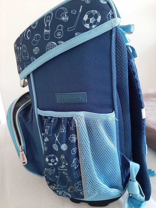 Tornister Hama Goal Schoolbag Soccer  piłka nożna-niebieski