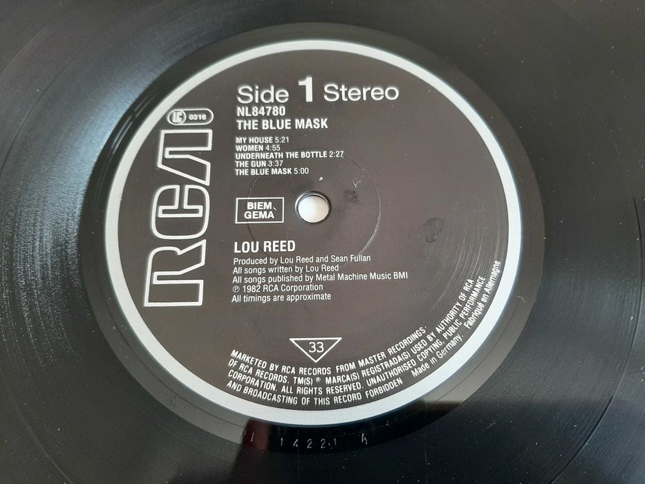 Lou Reed - The Blue Mask - Europa - Vinil LP