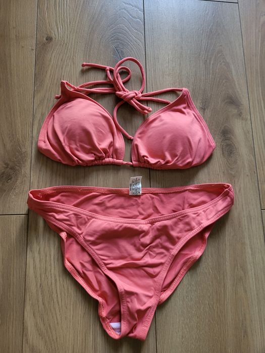 Фірмовий роздільний купальник бікіні Kleo, рожевий / кораловий, розмір L (EU 40)