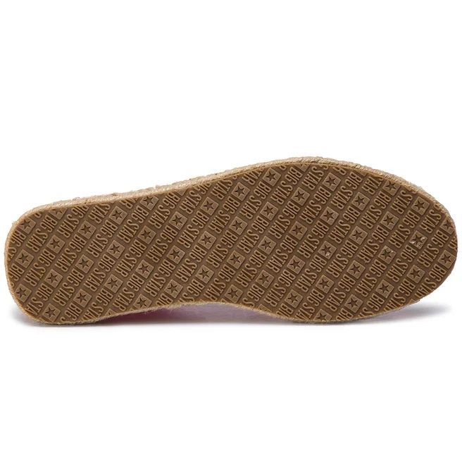 Big Star Espadryle damskie - Lekkie wsuwane - r 37 - Różowy materiał