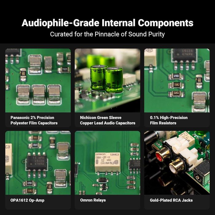 Фонокорректор для програвача вінілових платівок Fosi Audio Box X5 Phono Preamplifier