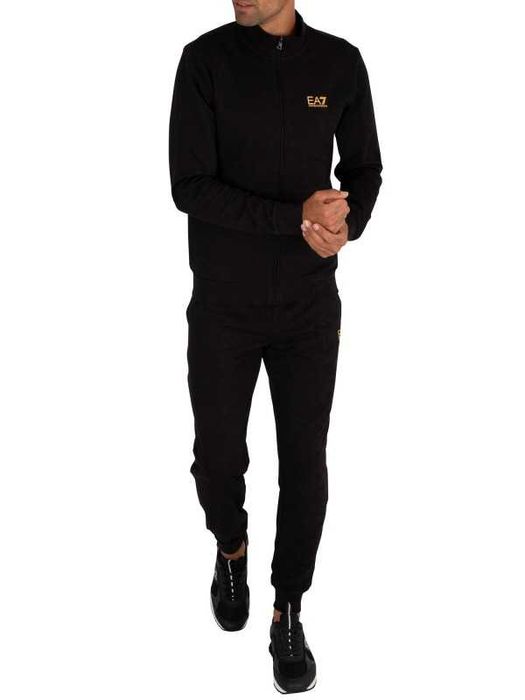 EMPORIO ARMANI EA7 stylowy męski dres oryginalny black/gold