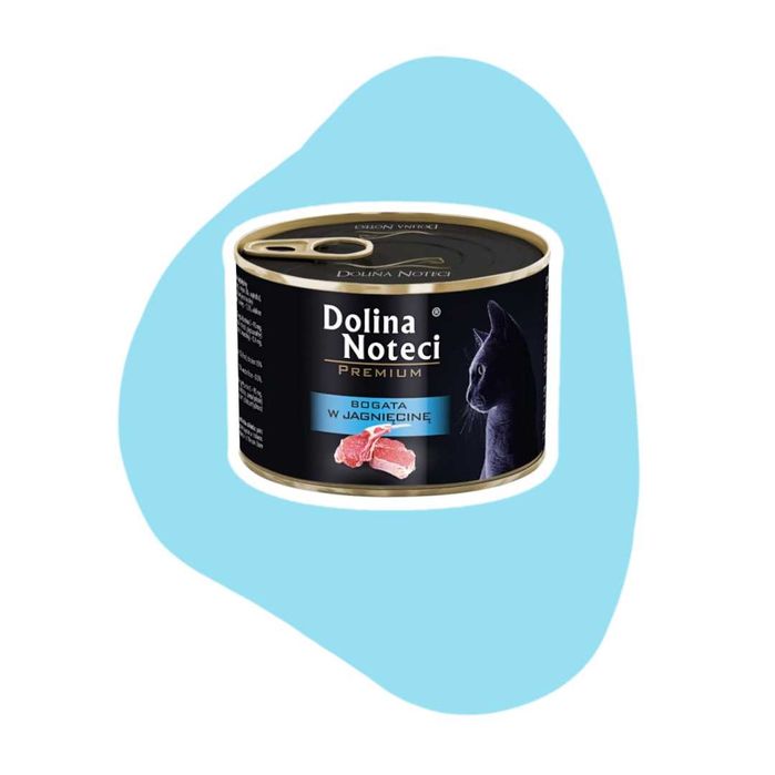 Dolina Noteci Premium Bogata w jagnięcinę 12x185g jagnięcina bezzbożowa karma dla dorosłych kotów