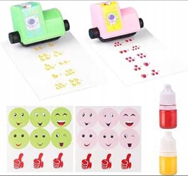 Pieczątki Stemple Nauka Liczenia 2szt Zestaw