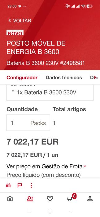 Hilti  B 3600. Estação de energia