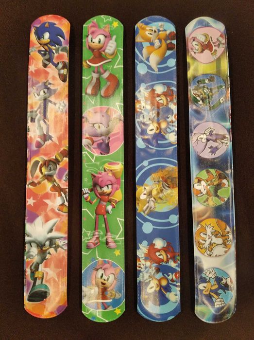 4 pulseiras slap Sonic