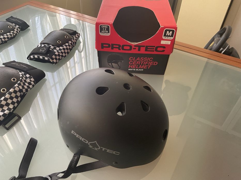 capacete e protecoes skate M PRO-TEC