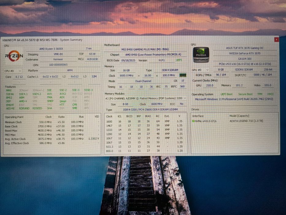 NVIDIA RTX 3070 AMD Ryzen 5 1Tb SSD 16Gb RAM Komputer PC Gamingowy