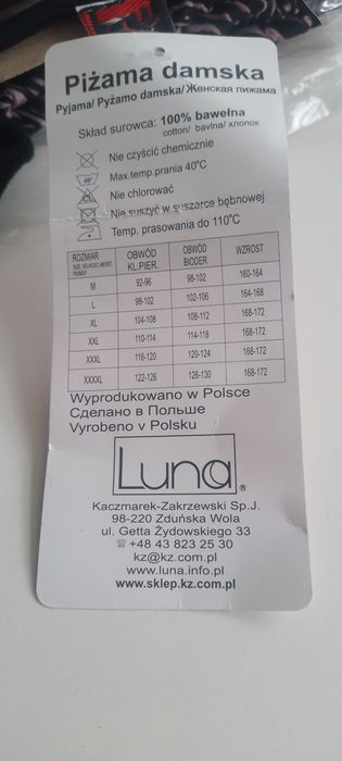 Nowa Pirzama Damska