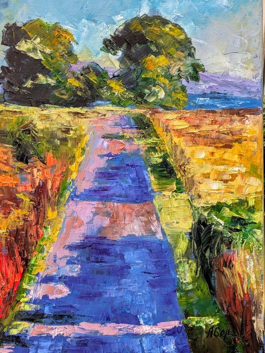 Quadro pintado á óleo, 55x46 cm