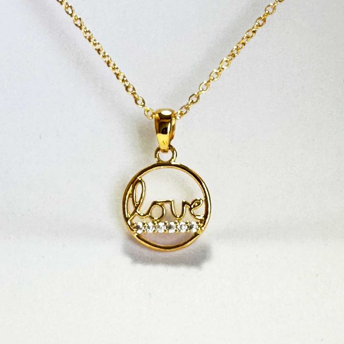 Conjunto Colar LOVE + Brinco de Zircônia