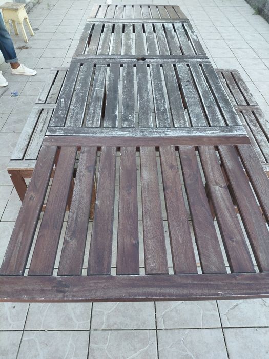 Mesa de Rua com bancos corridos