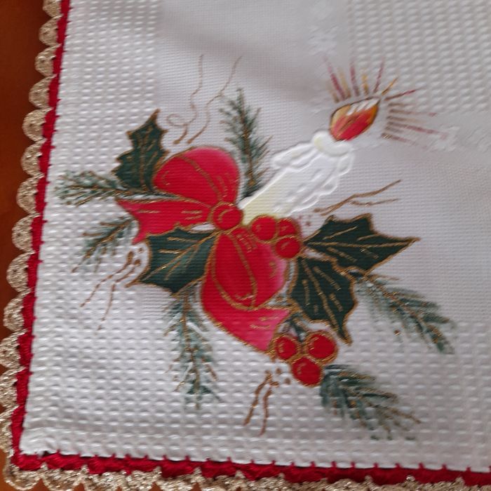 Toalhas de Natal  pintadas à mão
