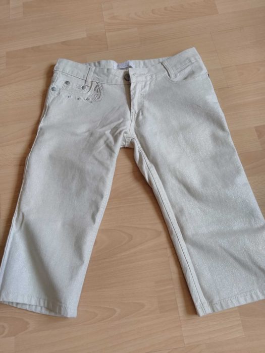 Spodnie bermudy brokat damskie