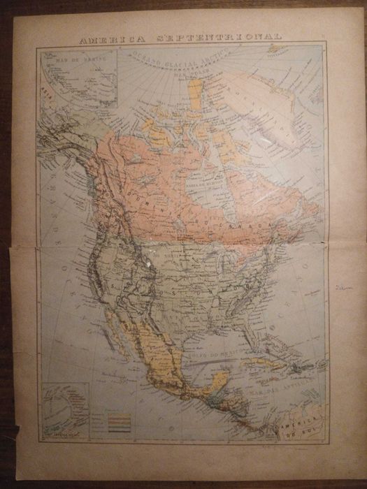 Mapa da America Setentrional (Final Sec XIX, Inicio Sec XX)