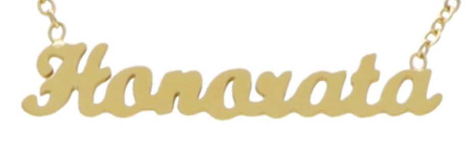 Nowa Złota Celebrytka Stal Chirurgiczna 316L Imię Honorata