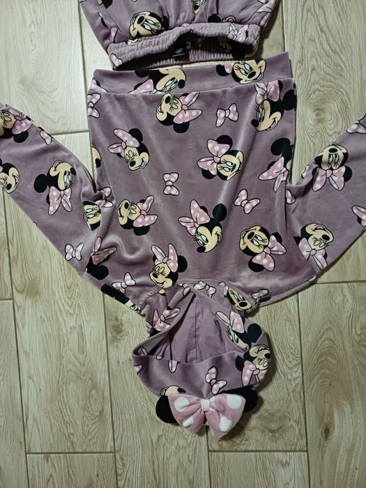 Komplet welurowy, dres Myszka Minnie, Disney