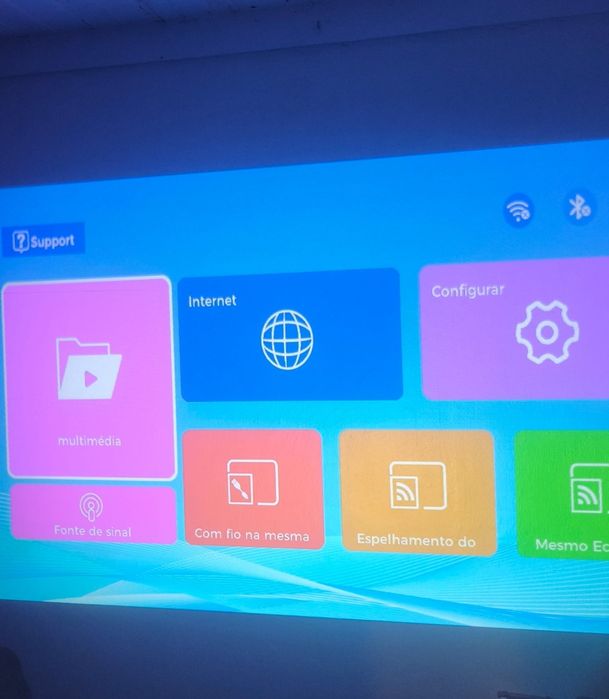 Projetor Putrims S28 + Box Tv android
