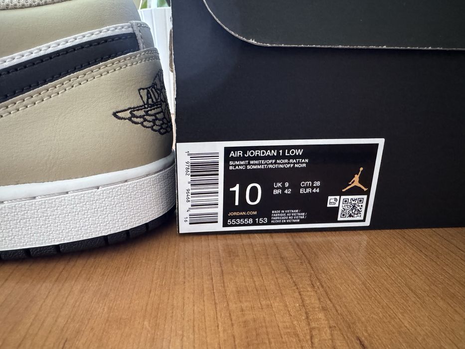 Nike Air Jordan 1 Summit White/Off Noir (Novos, Tamanho 44)