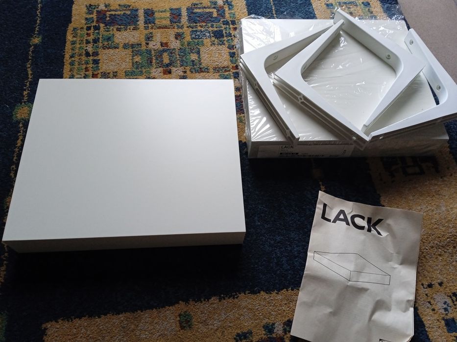 Zestaw dwóch małych półek wiszących 30x26 cm półka Lack