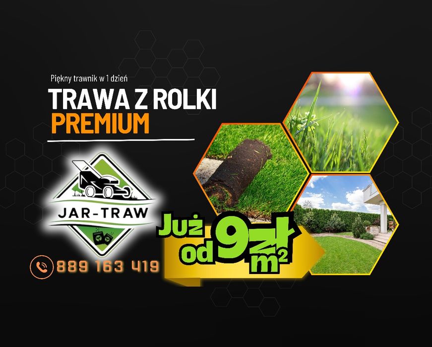 Trawa z rolki trawnik w rolce transport montaż