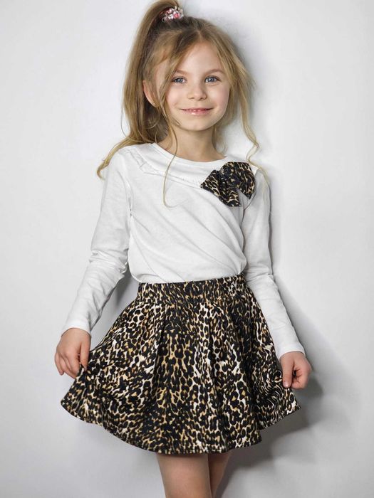 Dziecięca Spódniczka w Panterkę na Gumce 74/80 9-12 miesięcy NOWA