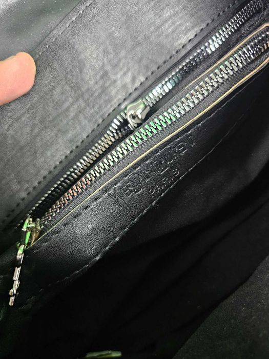 Torebka damska prazkowana torba lancuszek nowość Hit Czarna ysl