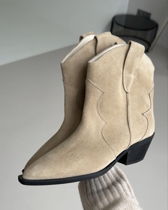 Жіночі казаки замшеві 38-24.5 см