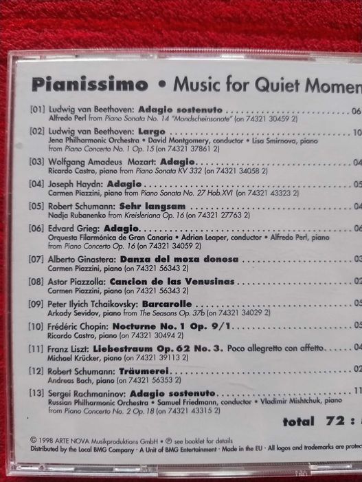CD  Pianissimo - Music for Quiet Moments