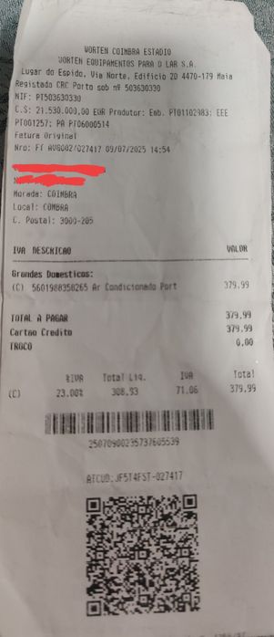 Ar condicionado c/ função de desumidificador