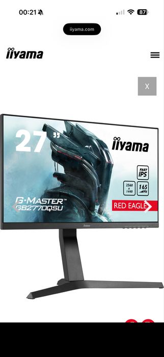 Монитор iiyama 2k 165Hz