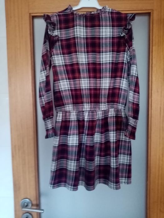 Vestido xadrez 10 anos