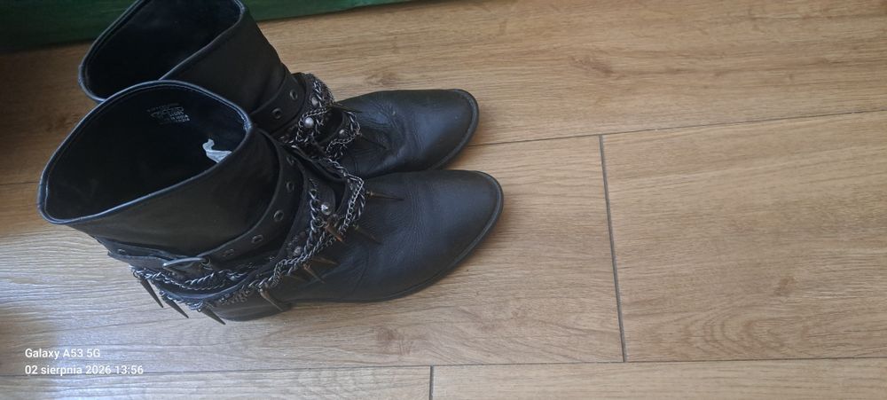 Motocyklowe buty nr 38 naturalna skora