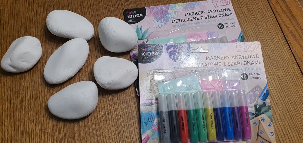 Kamienie do malowania markery akrylowe