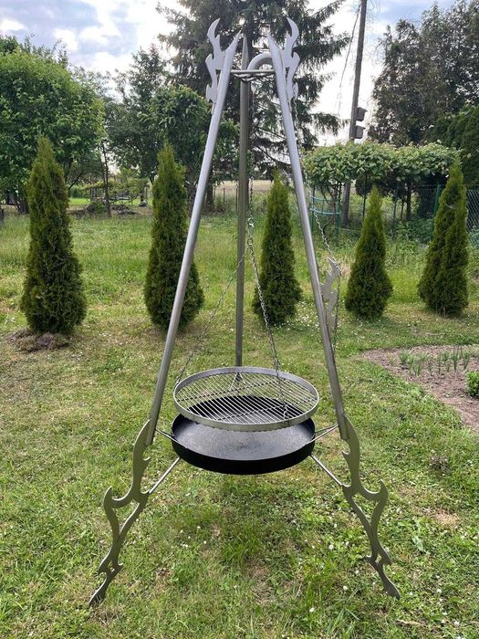 Gril trójnóg stal nierdzewna