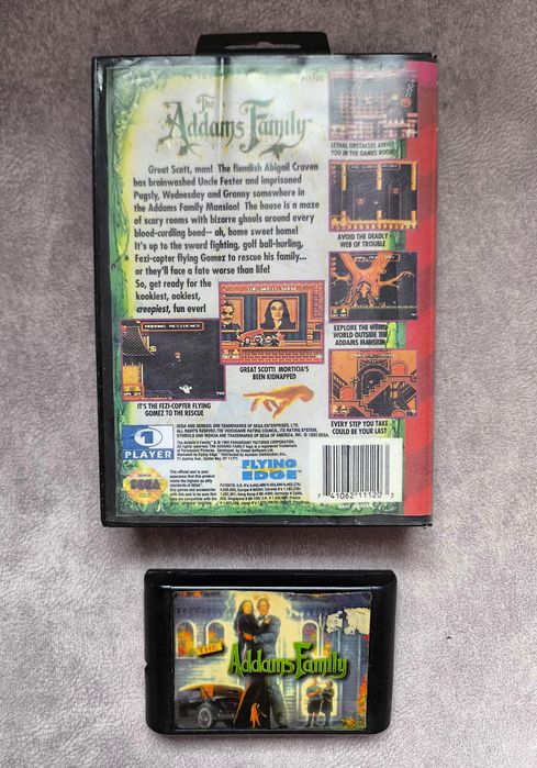 Игровой картридж на Sega mega drive,Addams Family