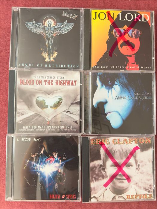 CD disk (original)EricClaptonRollingStonesAliceCooperJonLordKenHensley
