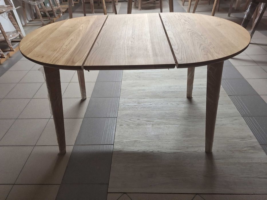 Stół okrągły dębowy rozkładany  100 cm ( dostępny od zaraz)