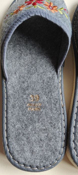 Pantofle kapcie damskie filcowe