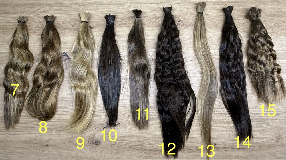 Włosy dziewicze, niefarbowane, słowiańskie kitki