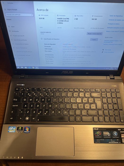 Portatil asus I5 8gb ram  1tb ssd