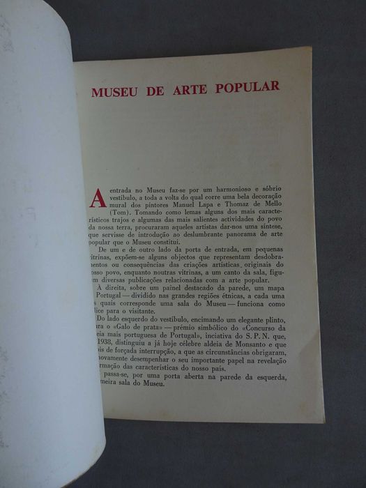 Livro Museu de Arte Popular - Lisboa